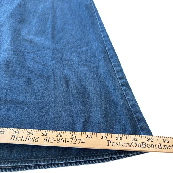 VTG Talbots Denim Jean Skirt A Line Midi Western 100% Cotton Size 10 P Modest - Picture 14 of 14